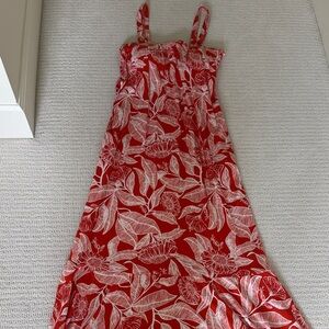 Orange Floral Maxi Dress